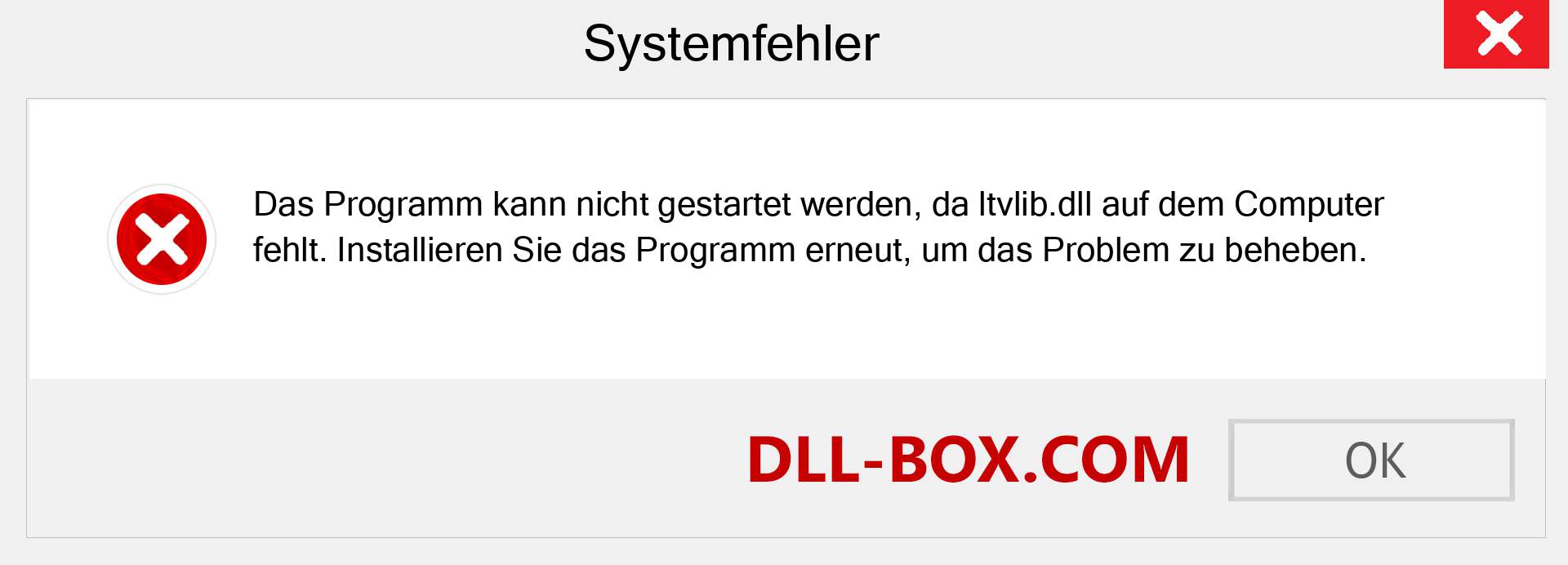 ltvlib.dll-Datei fehlt?. Download für Windows 7, 8, 10 - Fix ltvlib dll Missing Error unter Windows, Fotos, Bildern